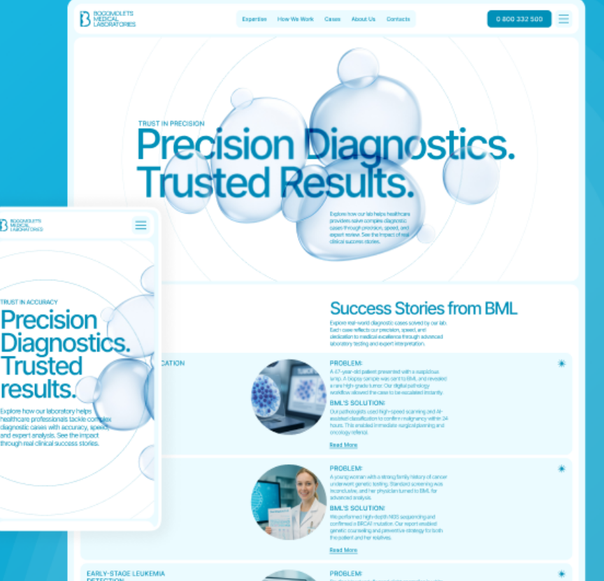 Wunderschönes Webdesign